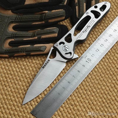 Ben Maker 3 design Original ceramic ball bearing Flipper folding knife S35vn TC4 Titanium handle camping hunting knife EDC tool..jpg